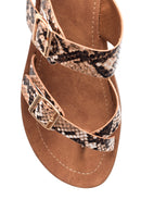 Women's Snakeskin Patterned Slippers | Derimod