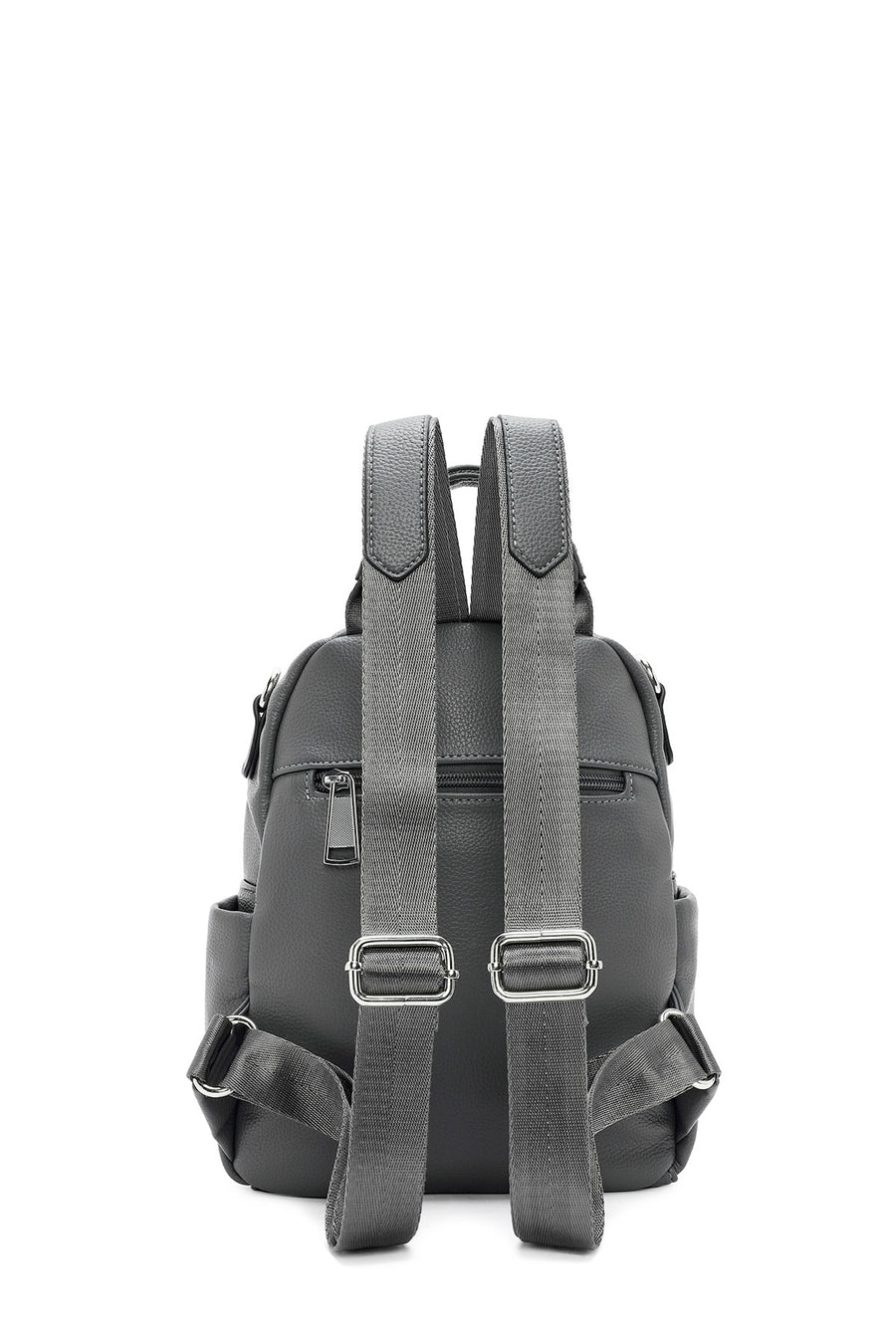 Women's Gray Long Strap Printed Backpack