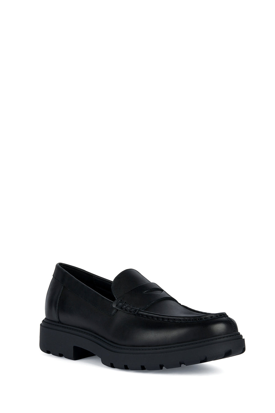 Geox Erkek Siyah Spherica Ec7 Deri Klasik Loafer