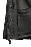 Stefan Woman Black A-Line Leather Jacket | Derimod