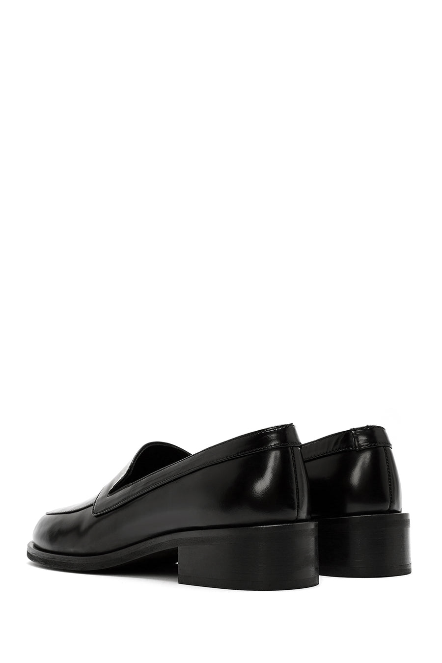 Kadın Siyah Klasik Deri Loafer