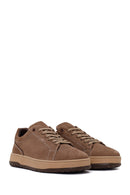 Male Mink Lace-up Thick-Soled Suede Leather Sneaker | Derimod