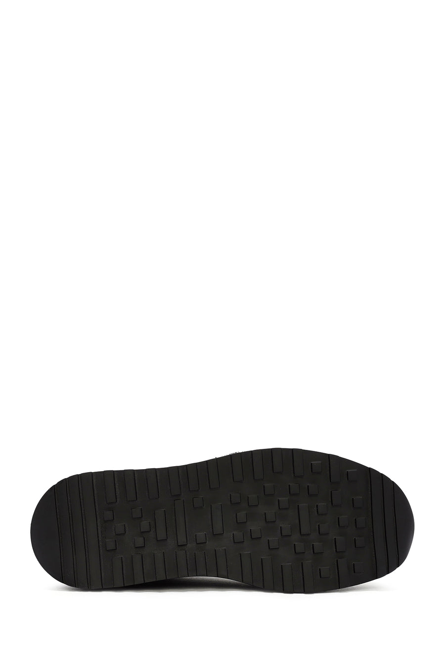 Men's Black Lace-Up Leather Sneakers