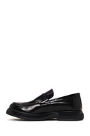 Erkek Siyah Kalın Tabanlı Deri Casual Loafer | Derimod
