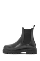 Women's Black Leather Chelsea Boots | Derimod