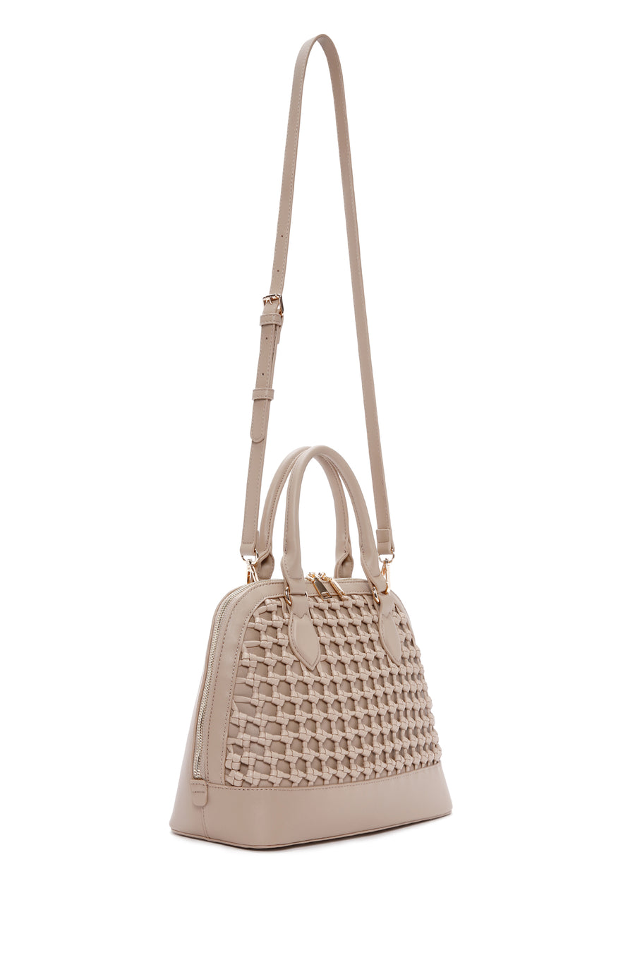 Women's Mink Long Strap Knitted Shoulder Bag