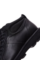 Men's Black Leather Casual Boots | Derimod