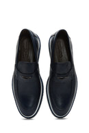 Erkek Lacivert Deri Casual Loafer | Derimod