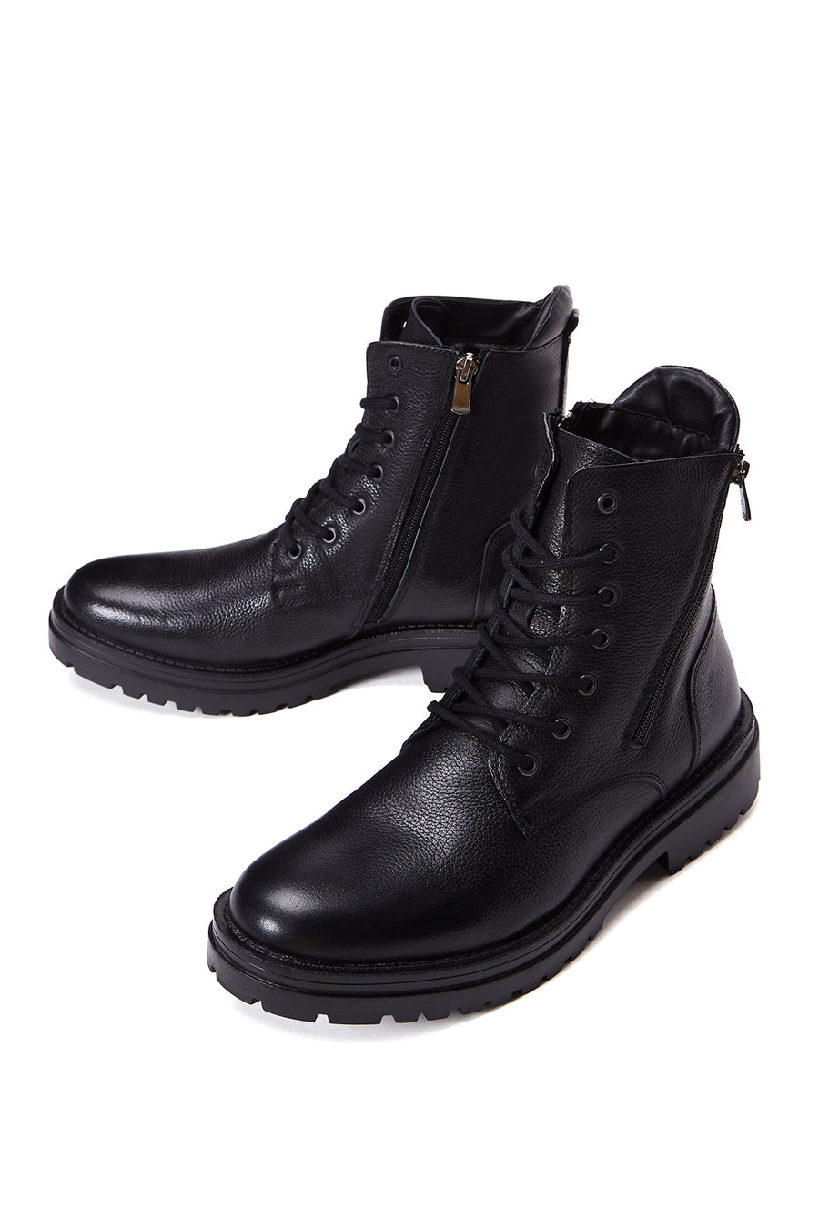 Men's Leather Zippered Boots