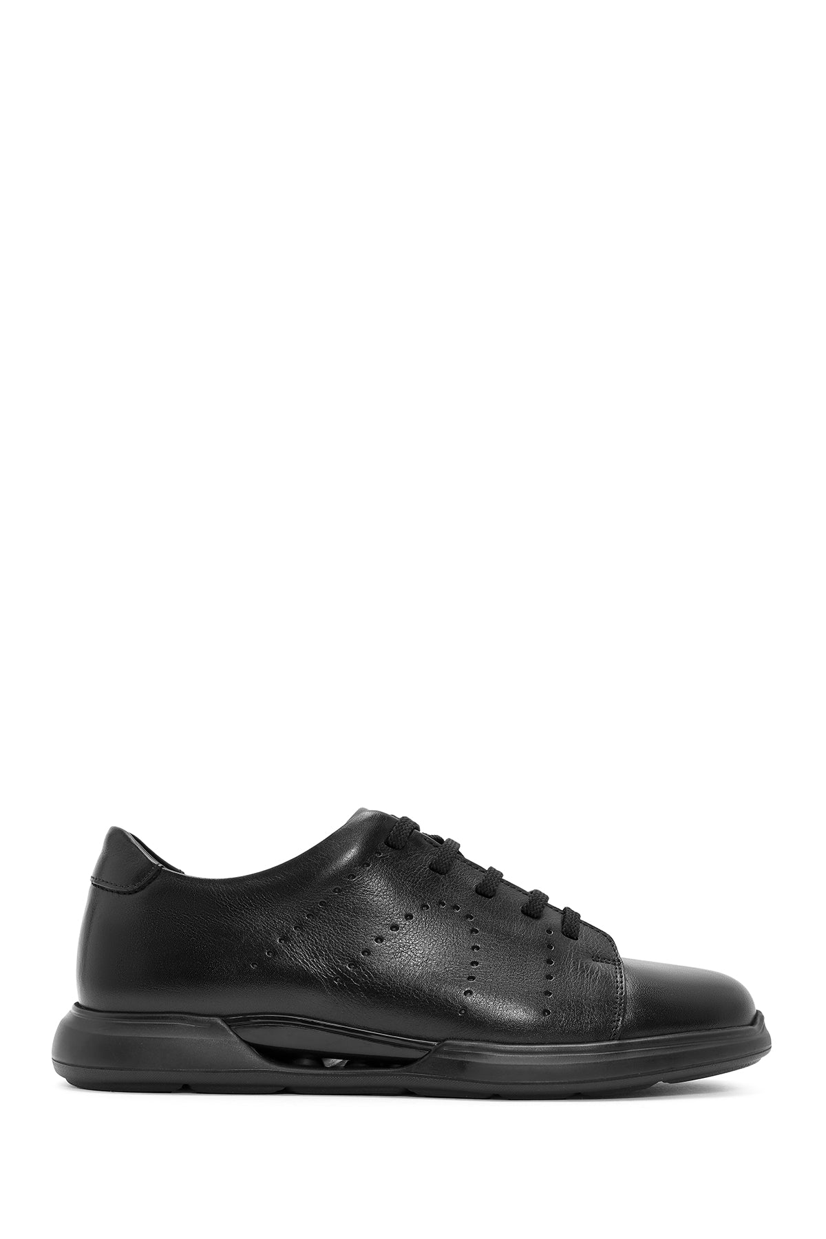 Men's Black Lace-up Leather Sneaker 24WFD621118 | Derimod