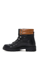 Women's Black Leather Lace-up Boots | Derimod