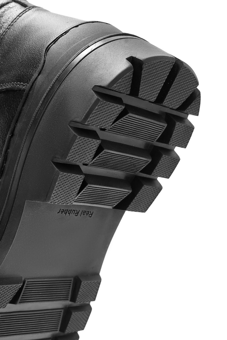 Men's Black Lace-Up Leather Casual Boots