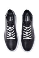 Erkek Siyah Deri Sneaker | Derimod