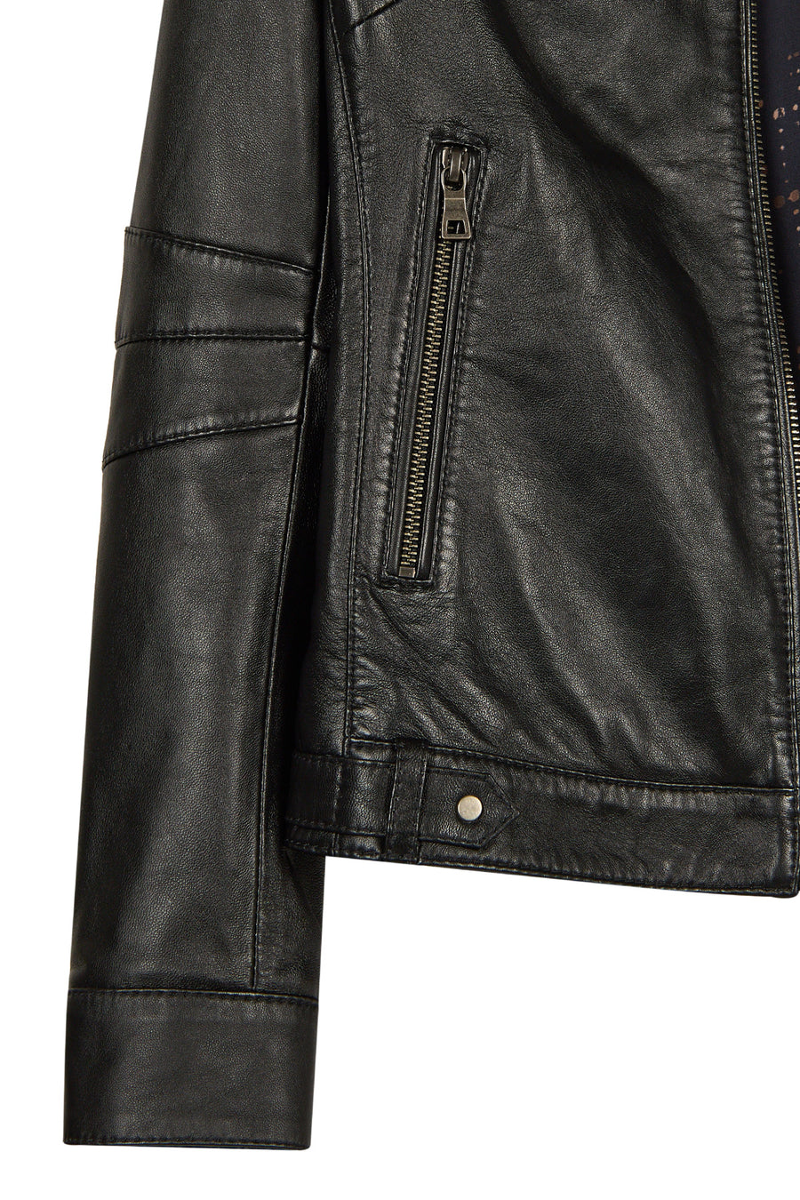 Lesi Woman Black Short Leather Jacket