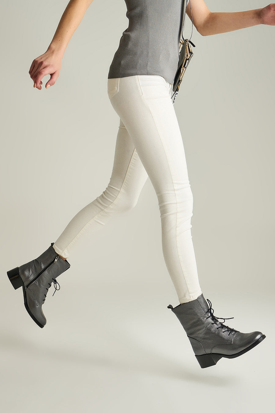 Soft Leather Women's Silver Boots