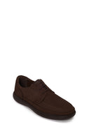 Male Brown Lace-Up Nubuck Leather Casual Shoes | Derimod