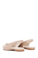 Women's Beige Open-Back Ballerinas | Derimod