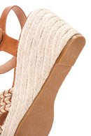 Women's Tan Wedge Heels Espadrille | Derimod