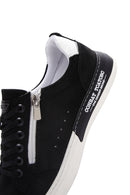 Men's Black Nubuck Leather Sneaker | Derimod