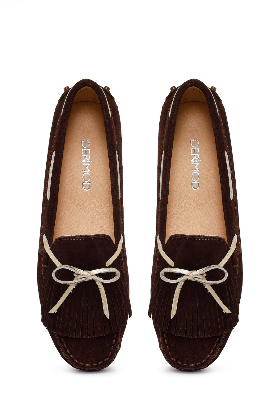 Woman Brown Tassel Suede Loafer