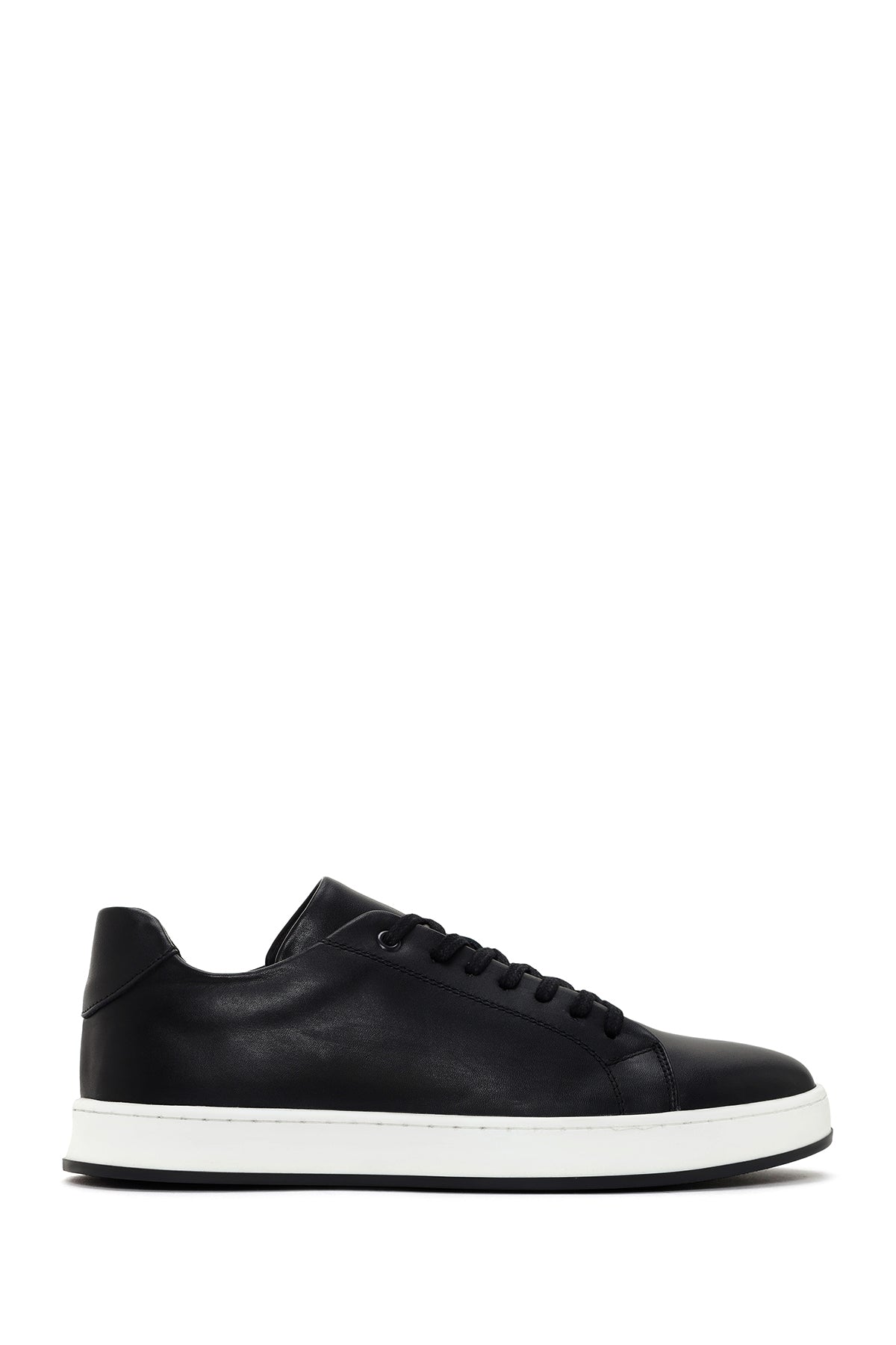 Men's Black Lace-up Leather Sneaker 24SFD643618 | Derimod