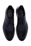 Men's Navy Blue Leather Casual Shoes | Derimod