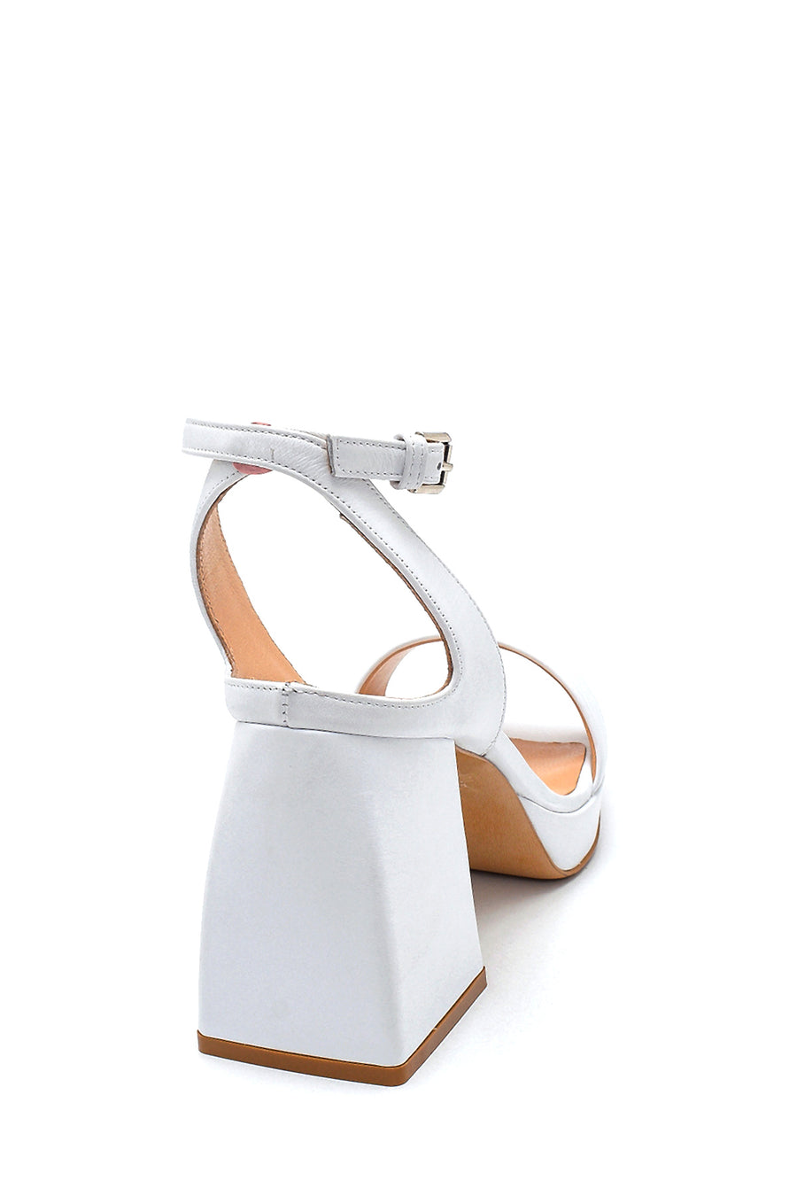 Women's Platform Heeled Leather Sandals