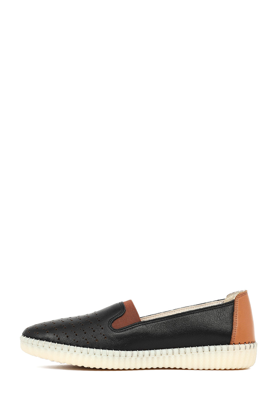 Woman Black Leather Comfort Shoes