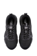 Men's Black Lace-up Leather Sneaker | Derimod