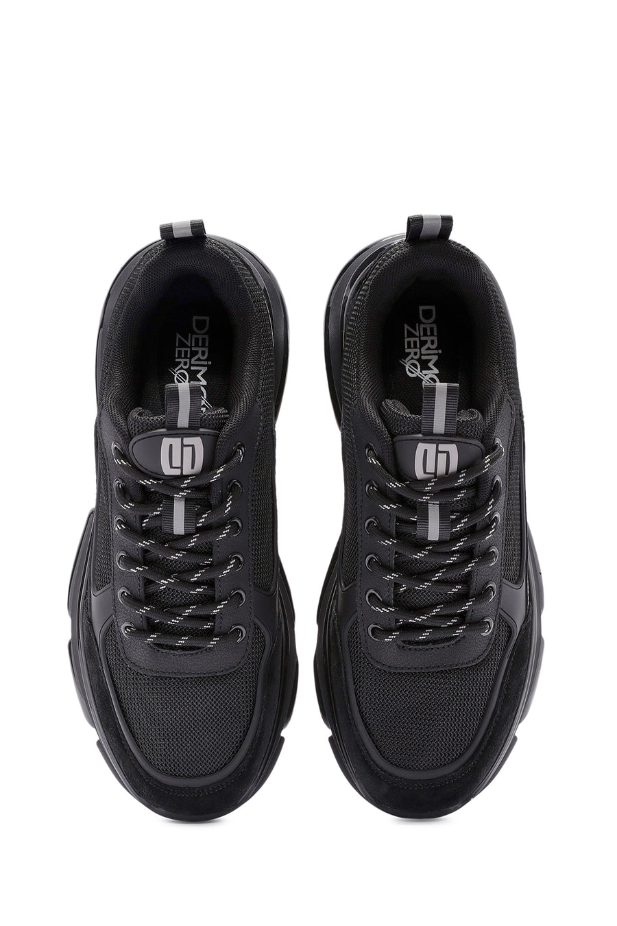 Men's Black Lace-up Leather Sneaker