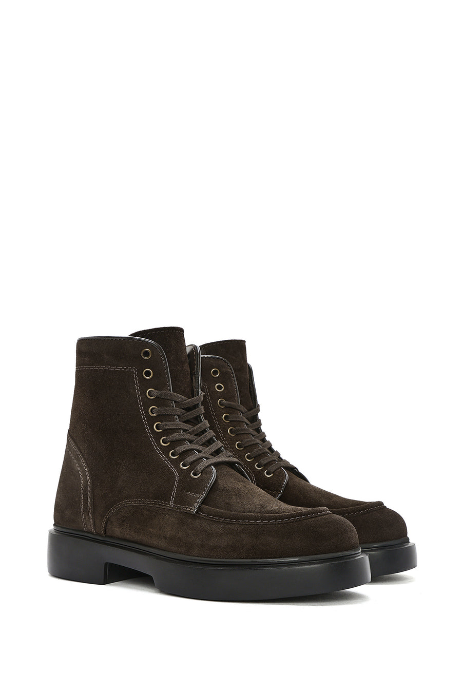 
Men's Brown Zippered Suede Leather Boot
