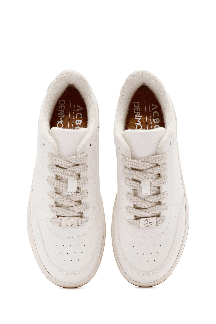 ACBC x Derimod Kadın Beyaz Bağcıklı Sneaker