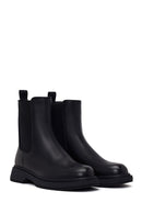Woman Black Metal Detailed Leather Chelsea Boots | Derimod