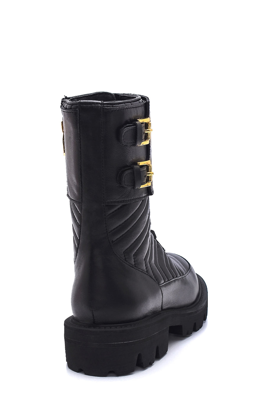 Women's Leather Quilted Boots