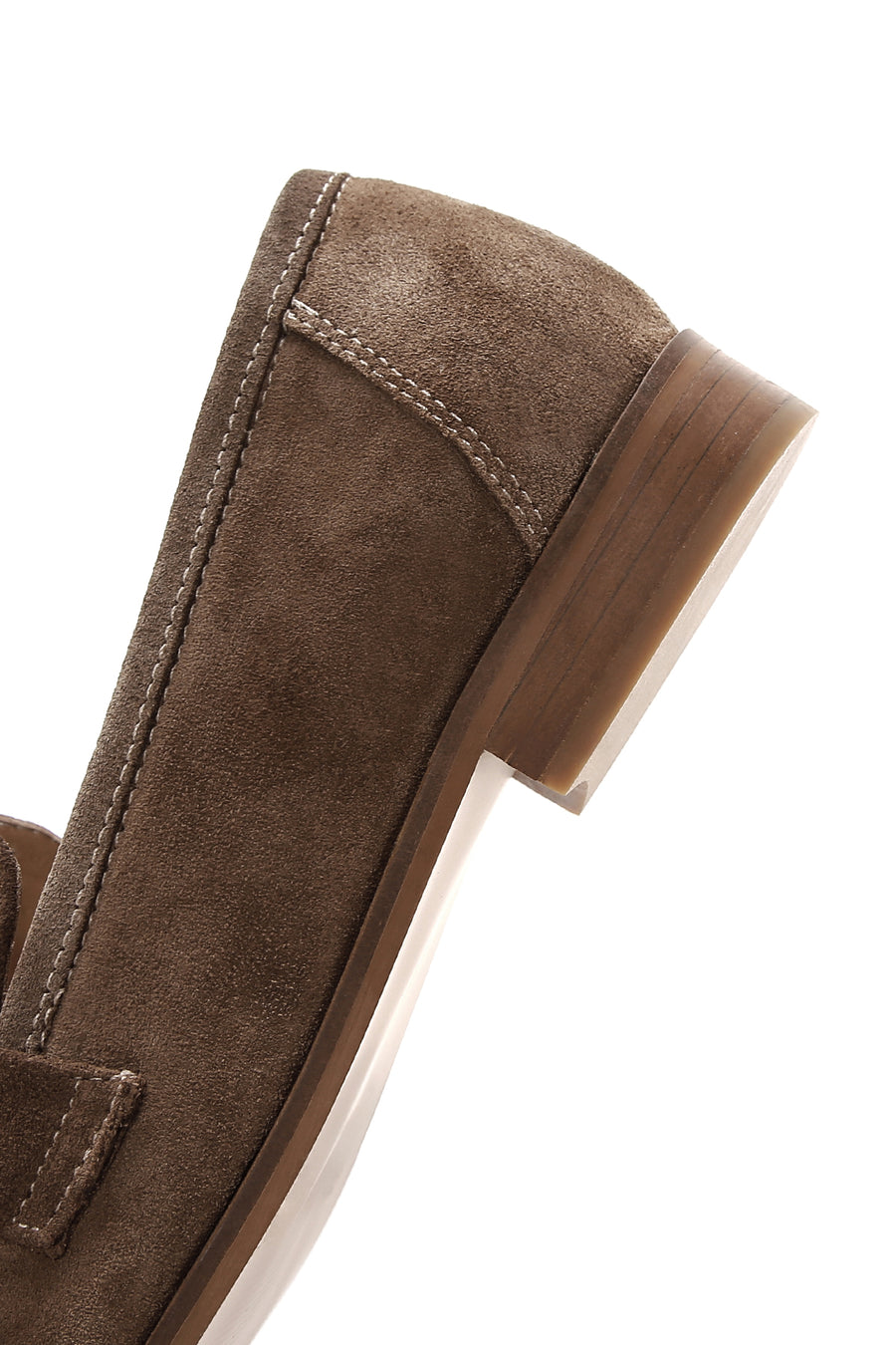 Women's Brown Suede Leather Buckle Loafer