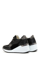 Women's Leather High Sole Sneaker | Derimod