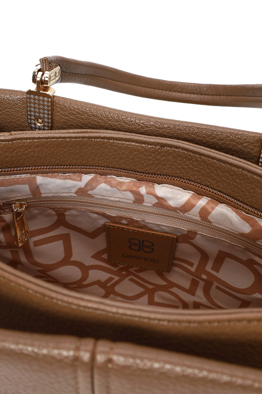 Woman Brown Long-Strap Charmed Shoulder Bag