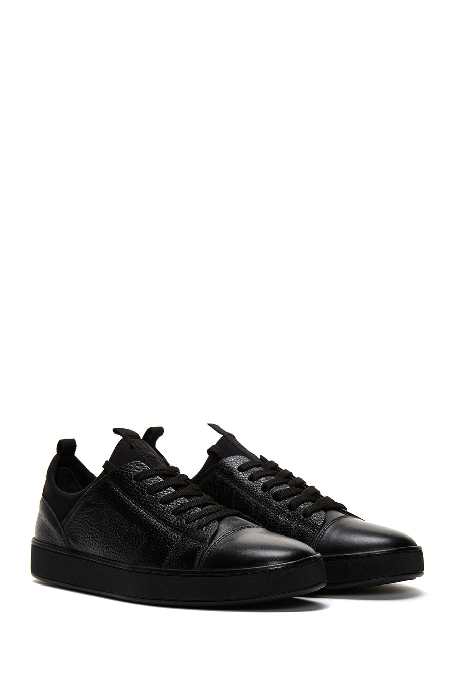 Men's Black Leather Sneaker