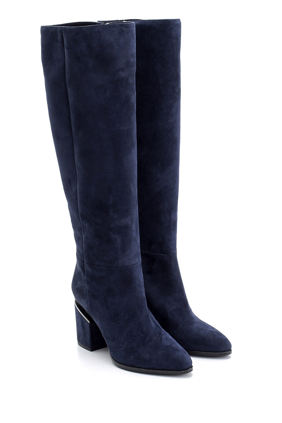 Women's Heel Detailed Suede Leather Boots