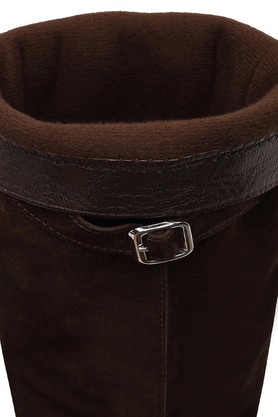 Woman Brown Thick-Soled Suede Boots