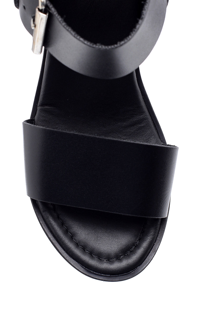 Women's High-Sole Leather Sandals