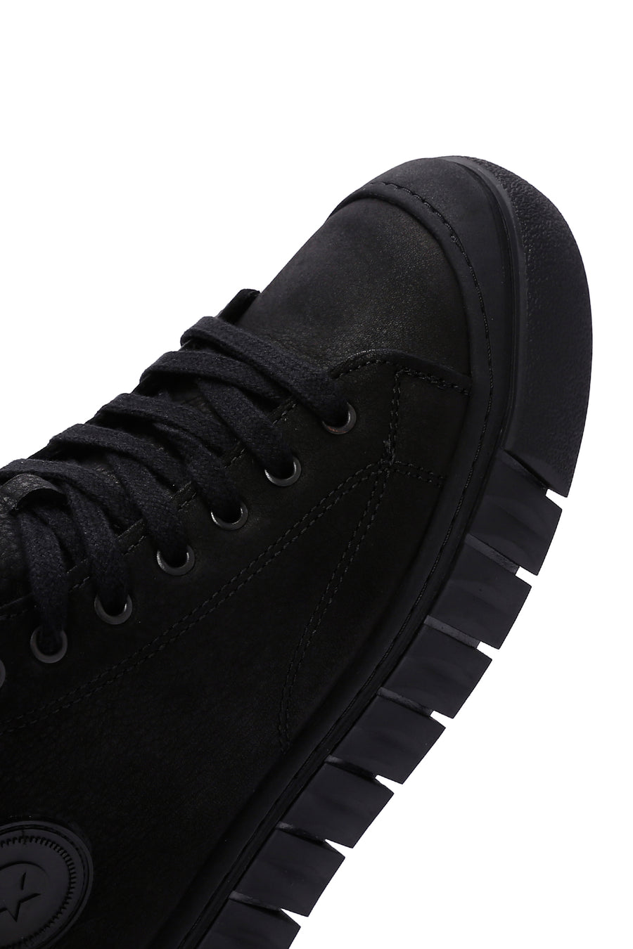 Men's Black Leather Zippered Casual Nubuck Leather Boots