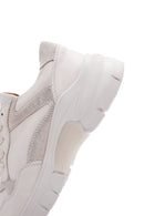 Women's Beige Leather Sneaker | Derimod