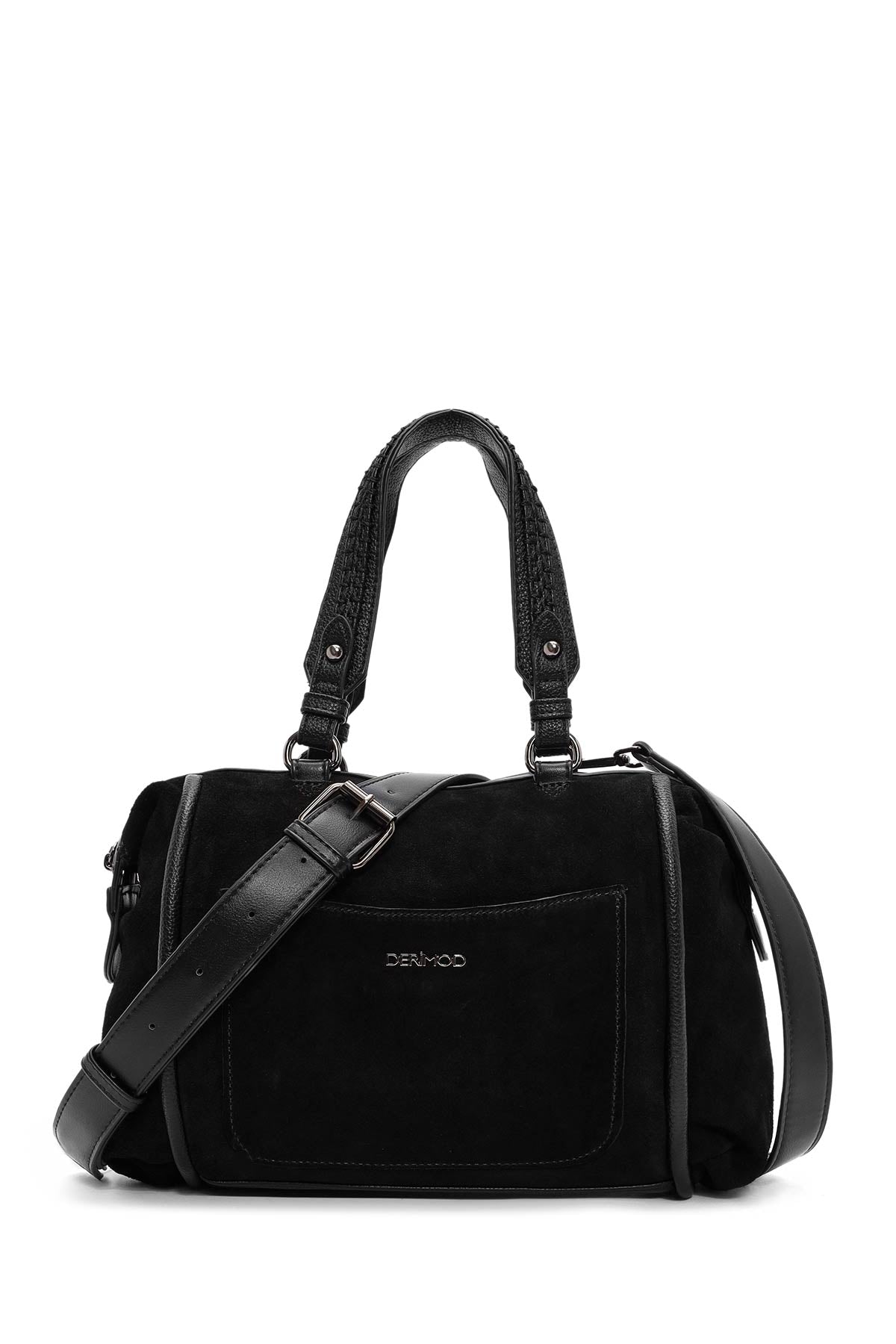 Women's Black Long Strap Suede Handbag 24WBD255310 | Derimod