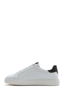 Men's White Lace-up Leather Sneaker | Derimod