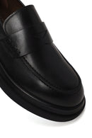 Erkek Siyah Kalın Tabanlı Deri Loafer | Derimod