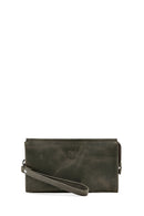 Men's Khaki Leather Handbag | Derimod