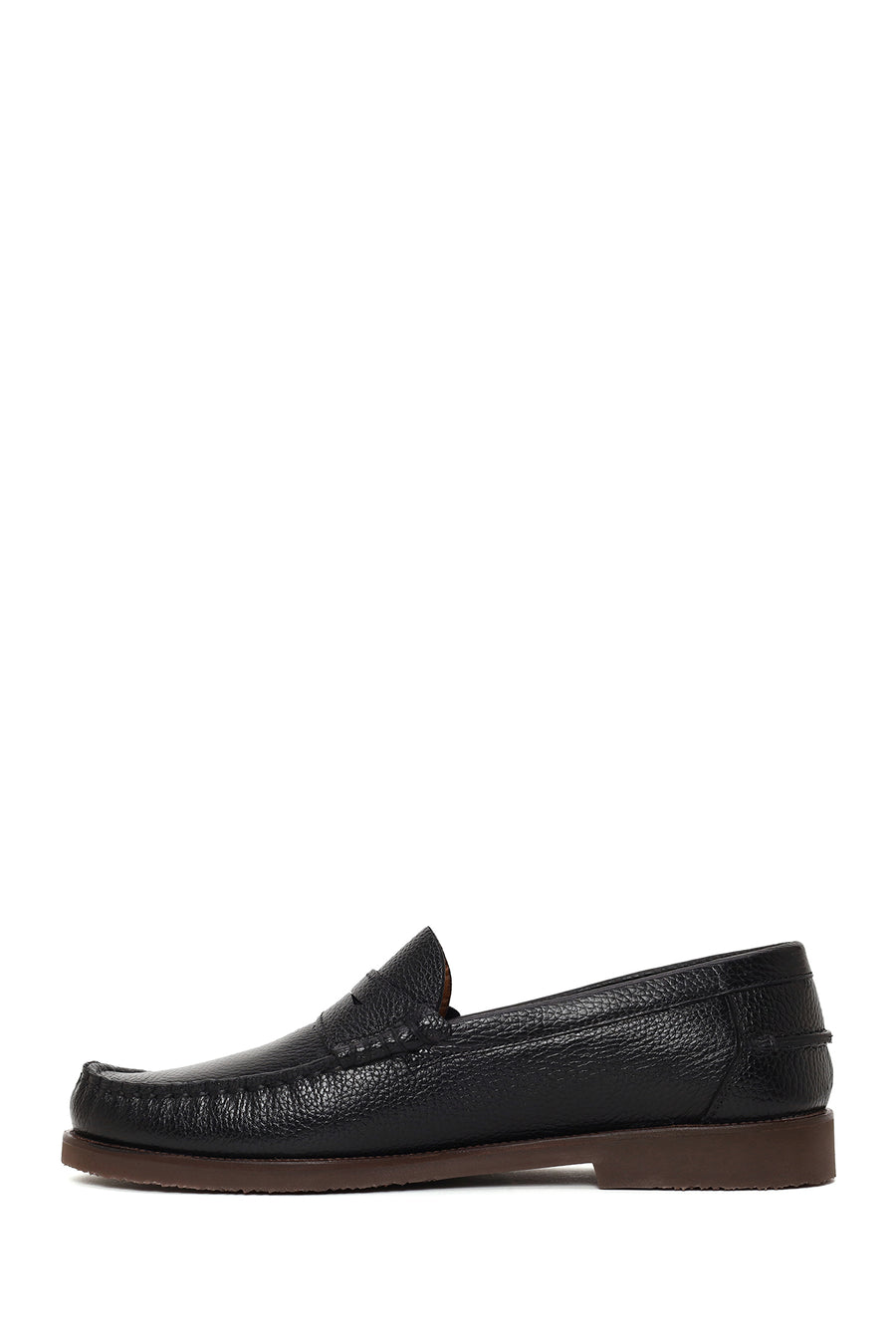 Erkek Siyah Deri Casual Loafer