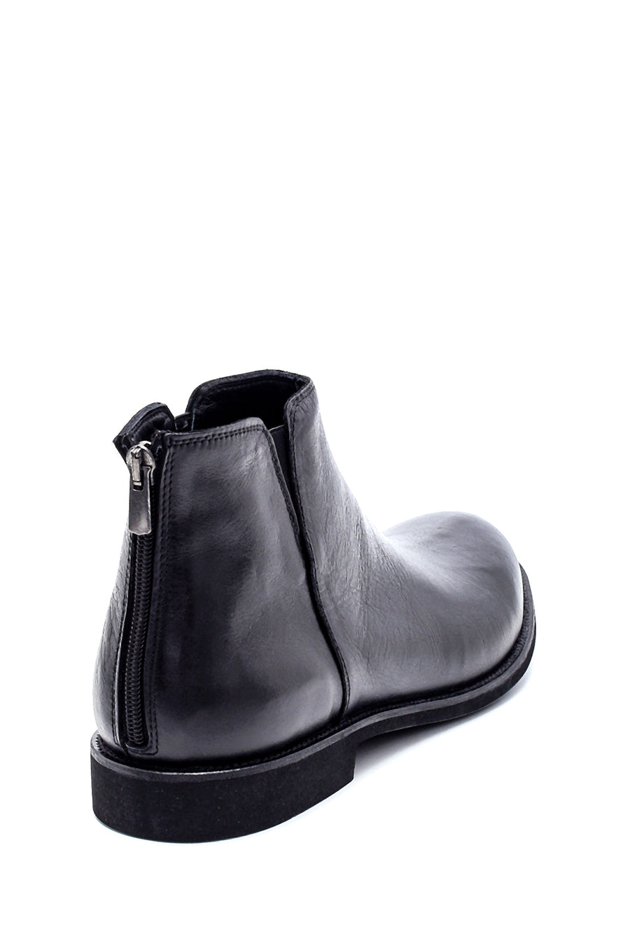 Men's Leather Back Zippered Classic Boots