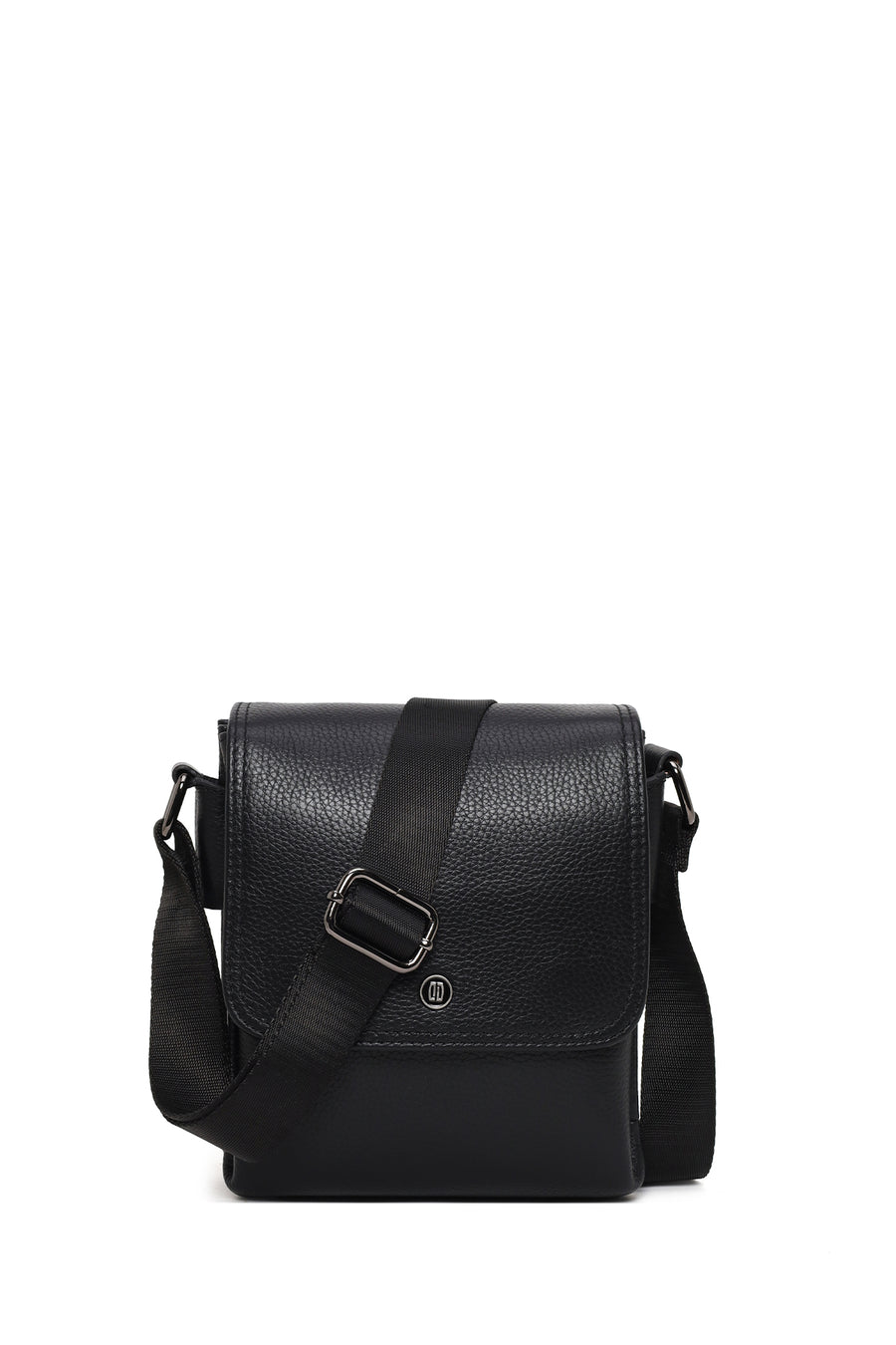 Male Black Leather Messenger Bag 25WBD3562FT | Derimod